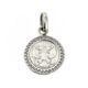 Vintage Links of London Moskova Imperial Rouble pendant charm with white topaz front view