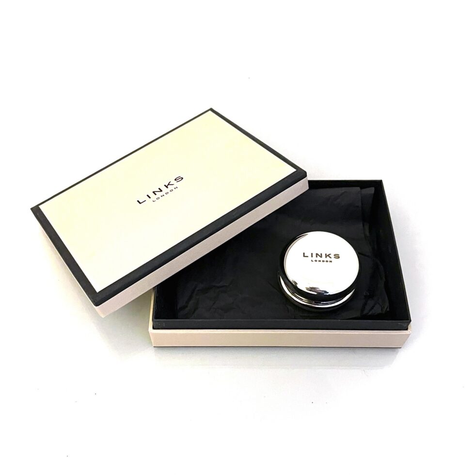 Links of London London 2012 Olympic yo-yo silver plated front view