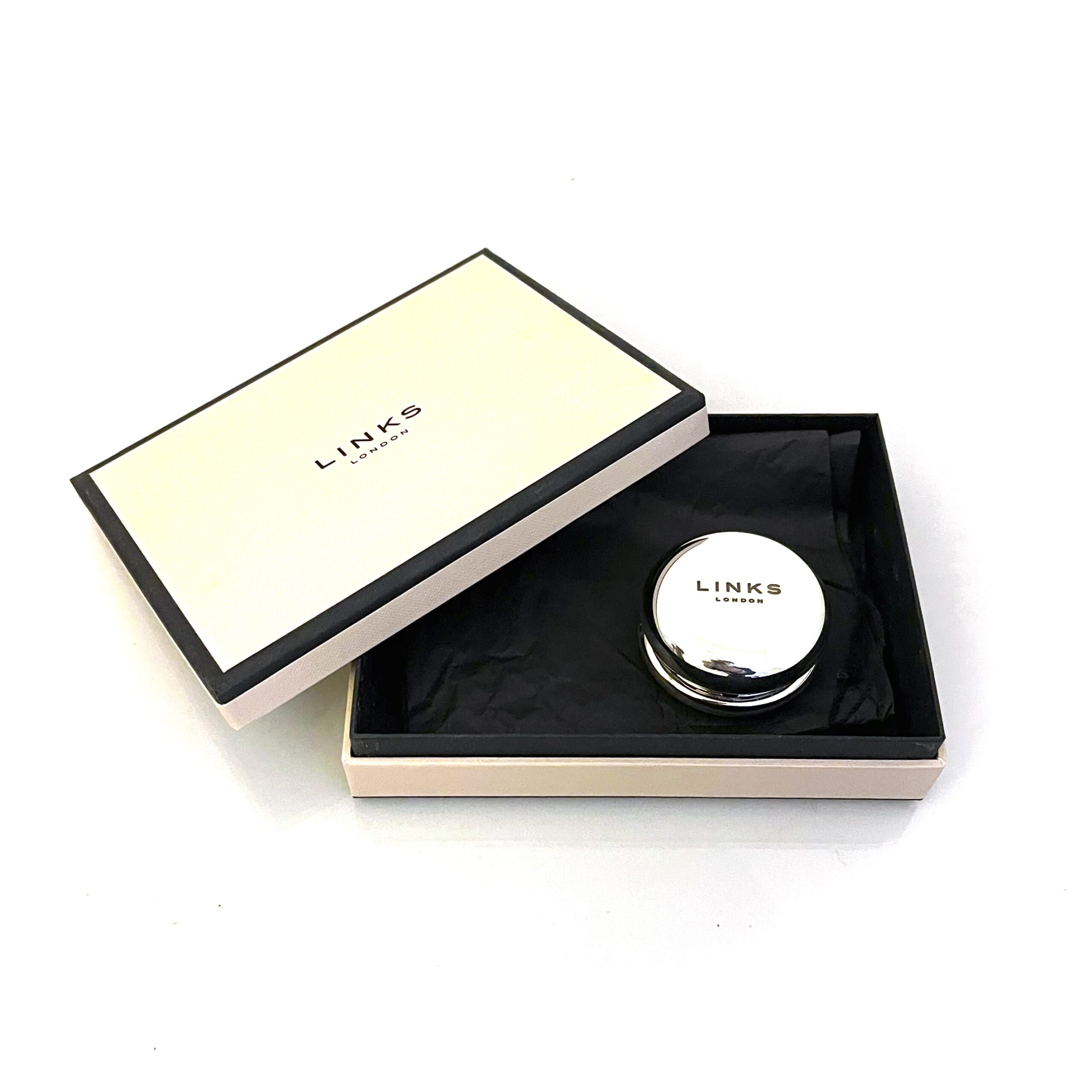 Links of London London 2012 Olympic yo-yo silver plated front view