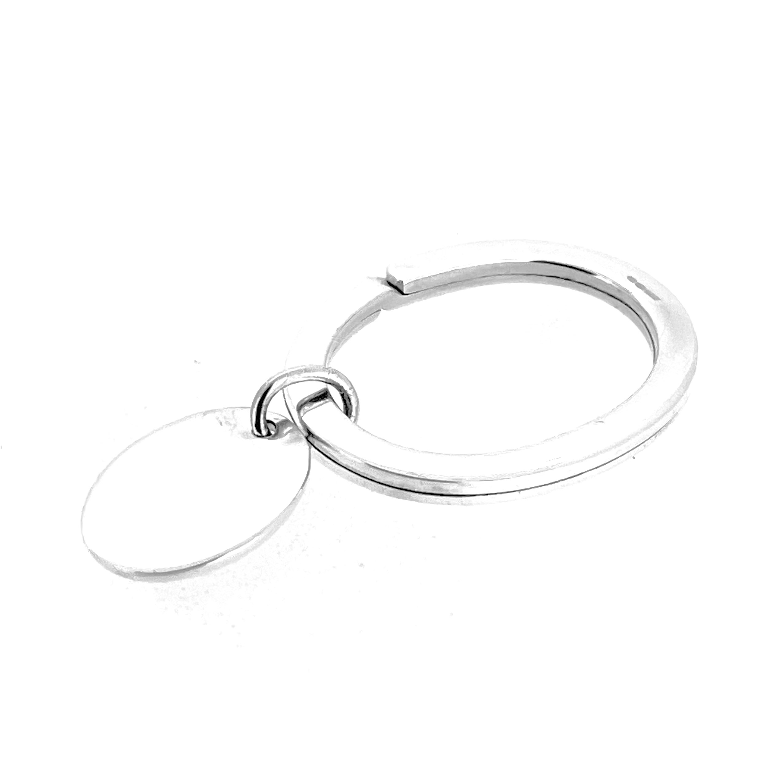 Rear angled view of Links of London sterling silver keyring