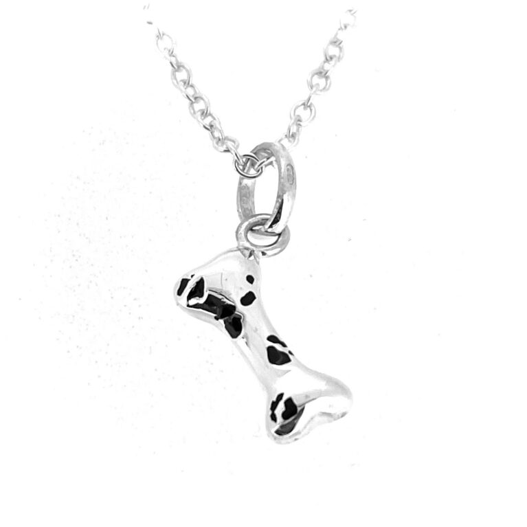 Links of London dog bone charm necklace on sterling silver chain