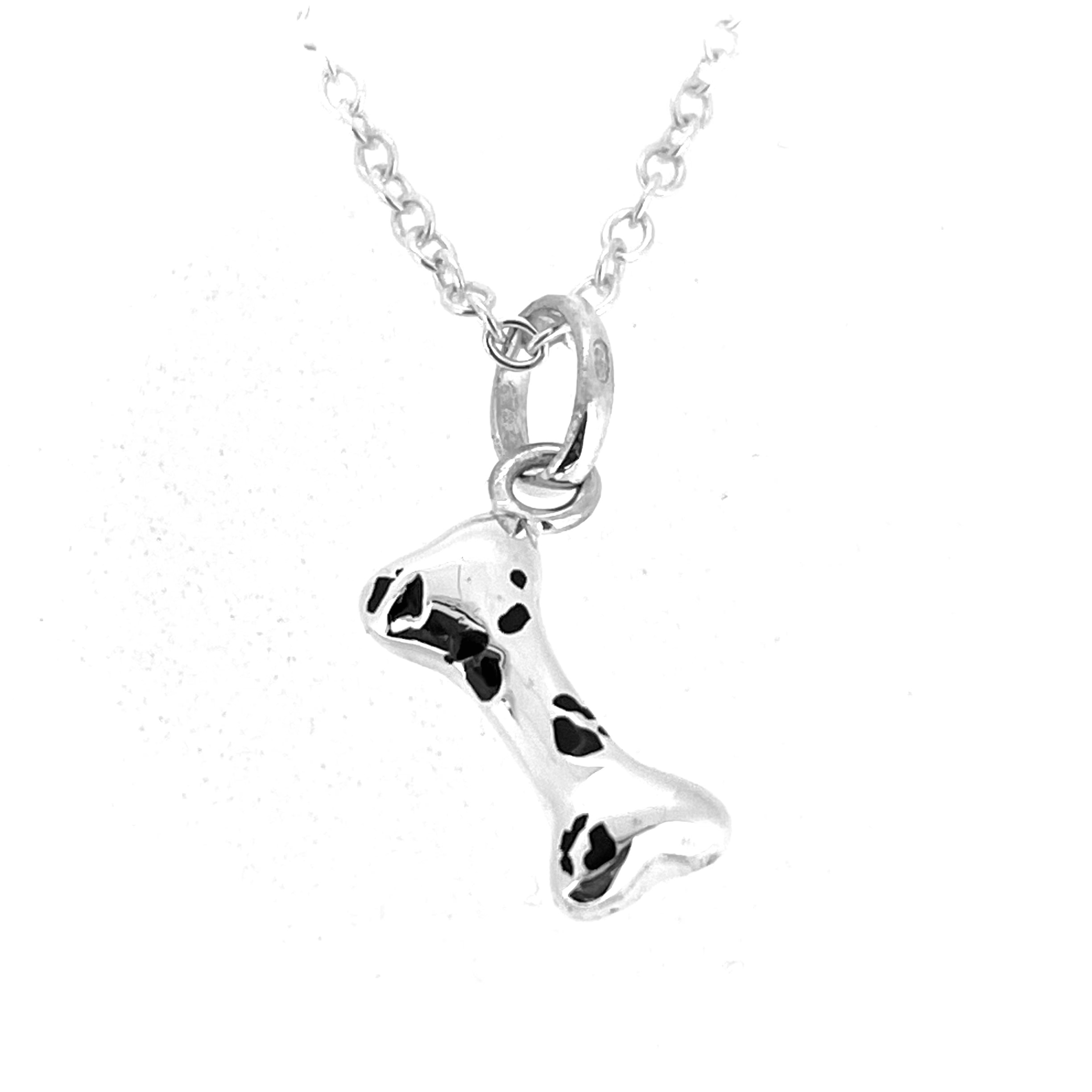 Links of London dog bone charm necklace on sterling silver chain