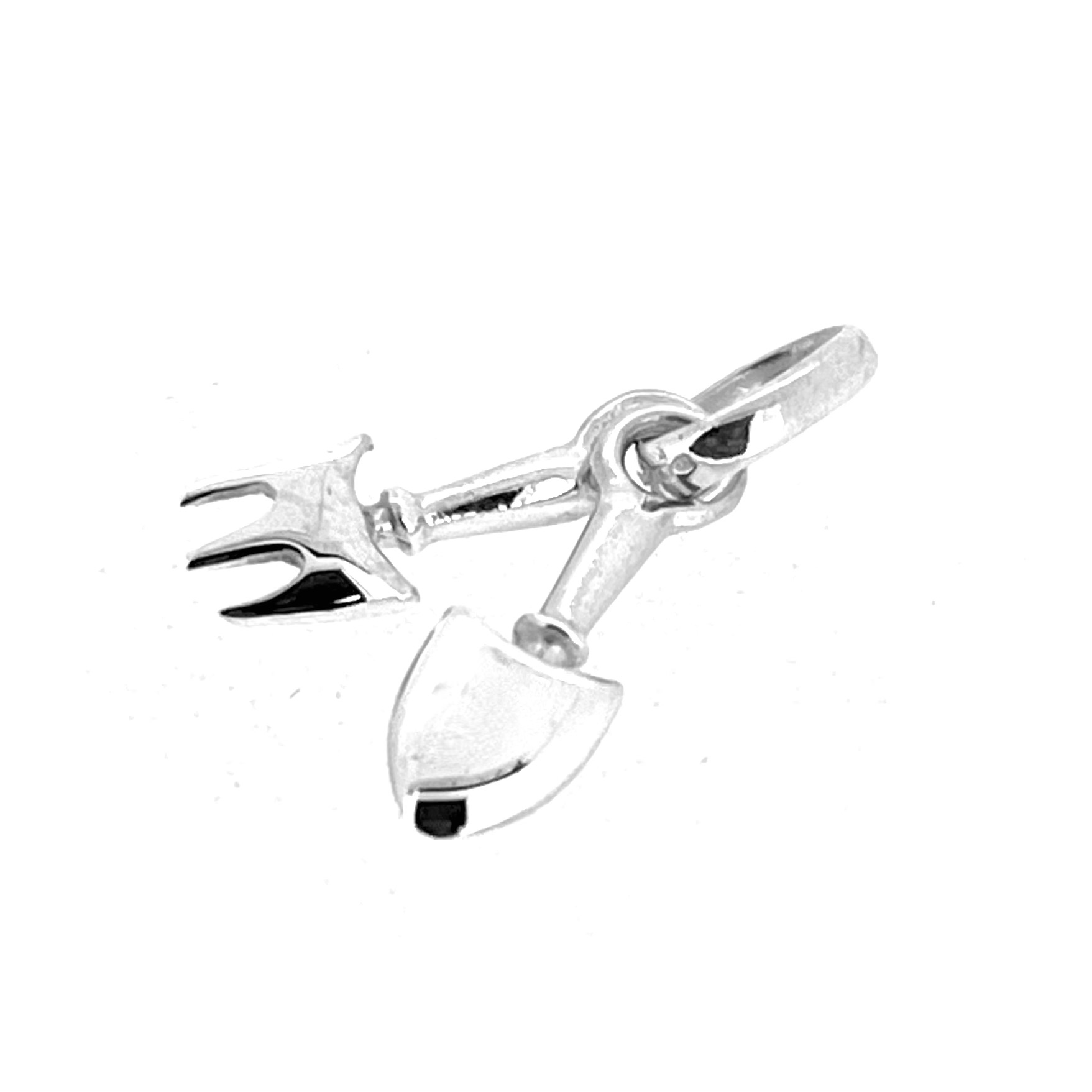Hand fork and hand spade charm in sterling silver by Links of London