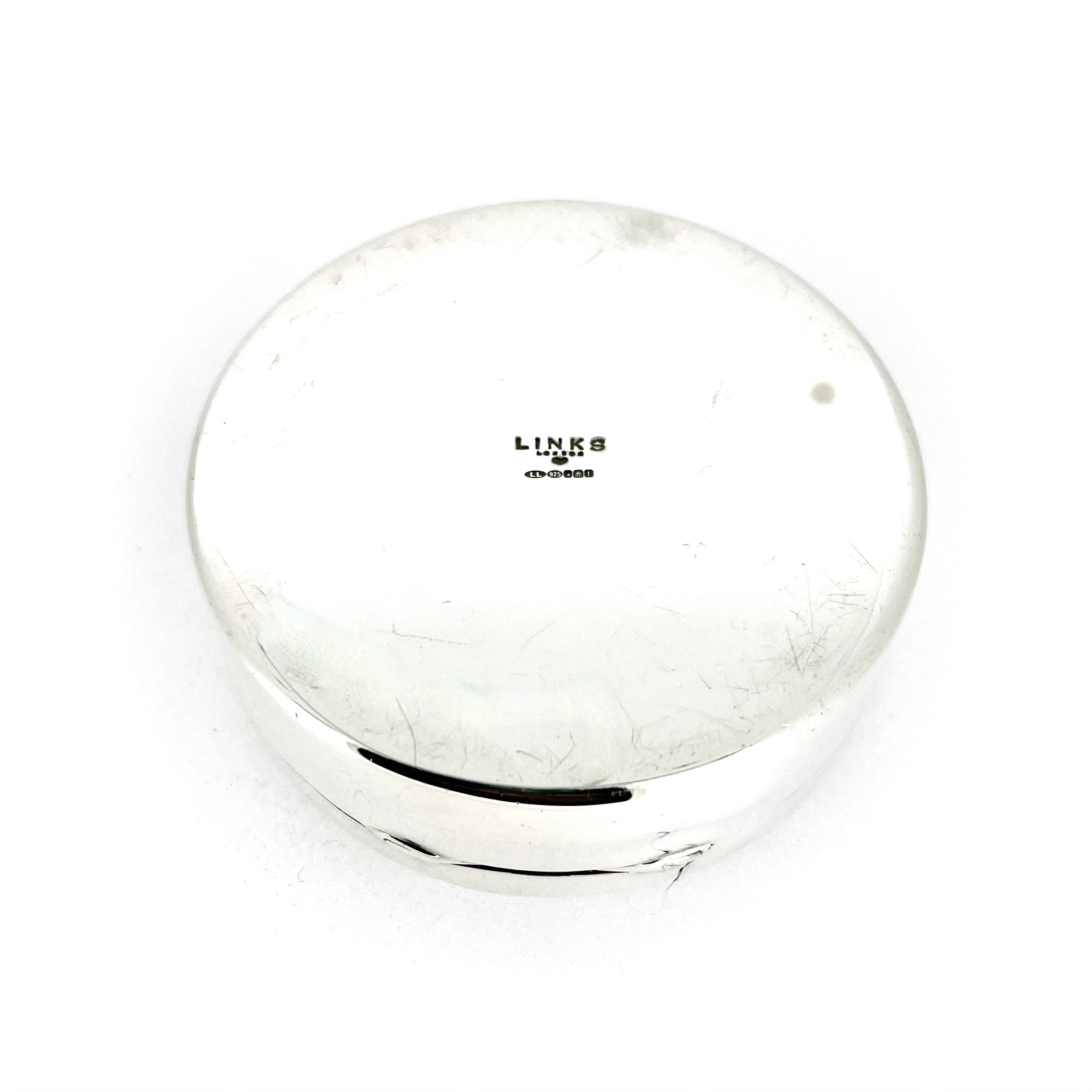 Links of London sterling silver box with visible vintage wear to base