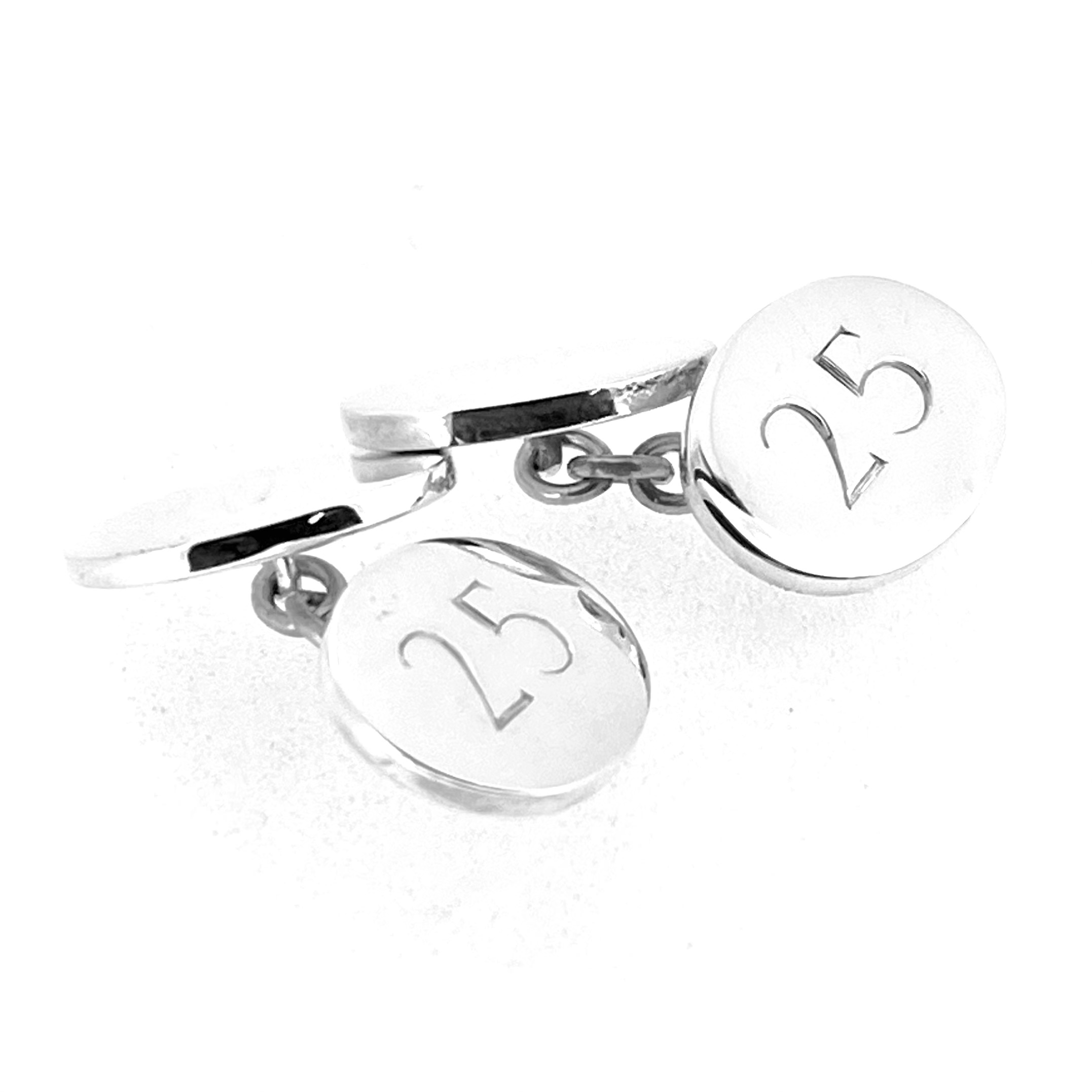 Vintage Links of London oval cufflinks with chain link connection