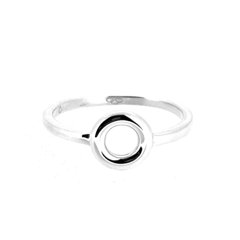 Vintage Links of London sterling silver Sweetie Halo ring UK size M front view