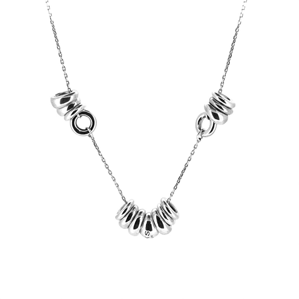 Links of London adjustable silver necklace with 7mm Sweetie links