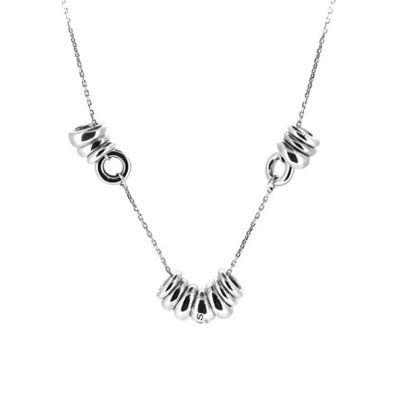 Links of London adjustable silver necklace with 7mm Sweetie links