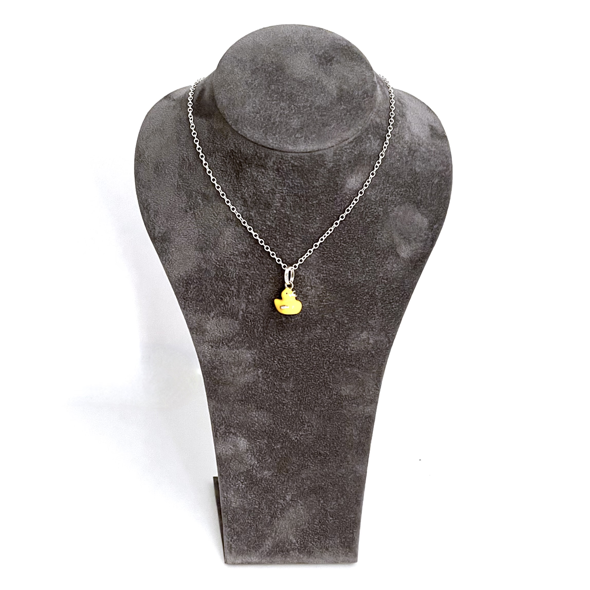 Links of London yellow duck charm necklace on sterling silver chain