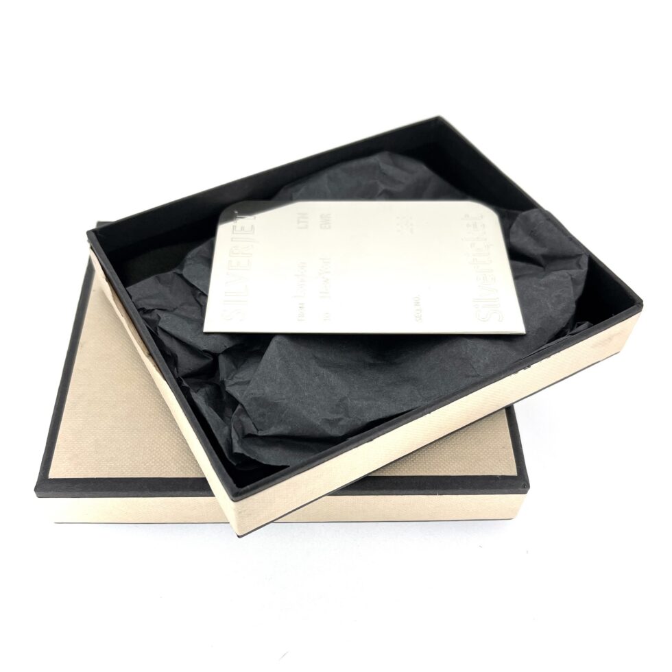 Vintage Silverjet Silverticket Silver-Plated Presentation Ticket Stub