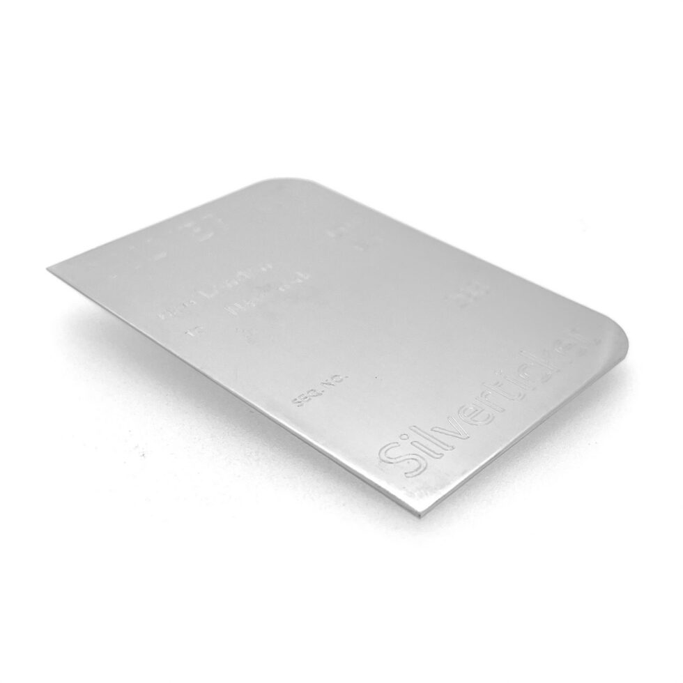 Vintage Silverjet presentation stub with rounded corner ticket design