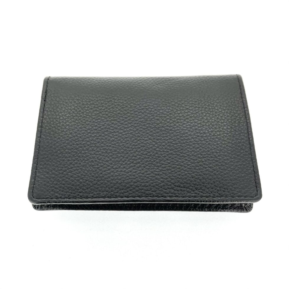 Vintage black leather card and coin wallet by Links of London