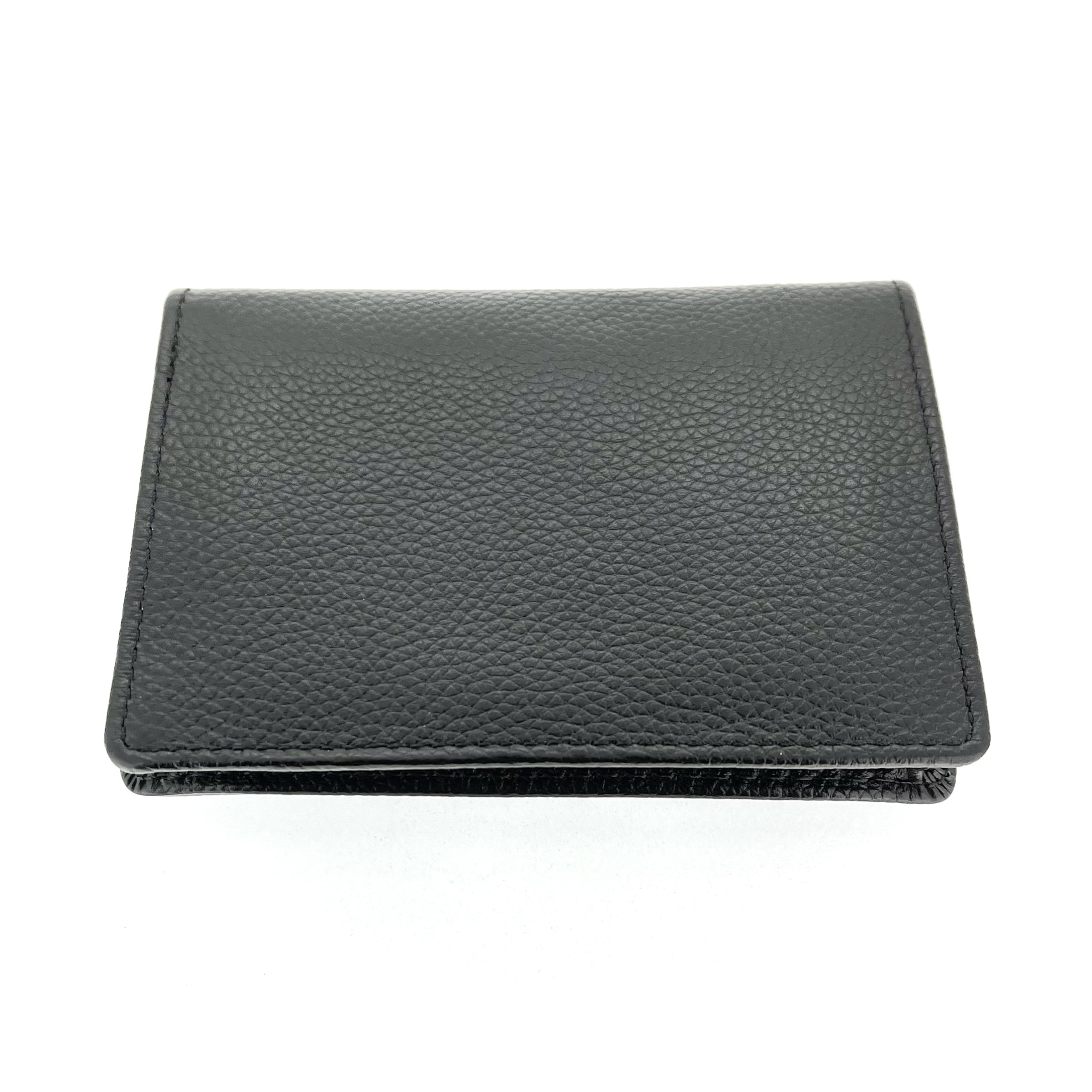 Vintage black leather card and coin wallet by Links of London