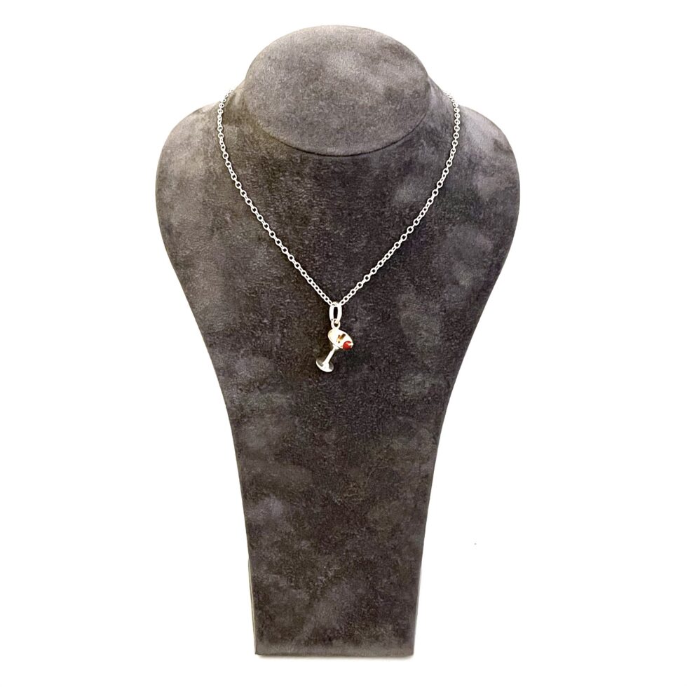 Cocktail Martini Glass charm presented as a finished Links of London necklace