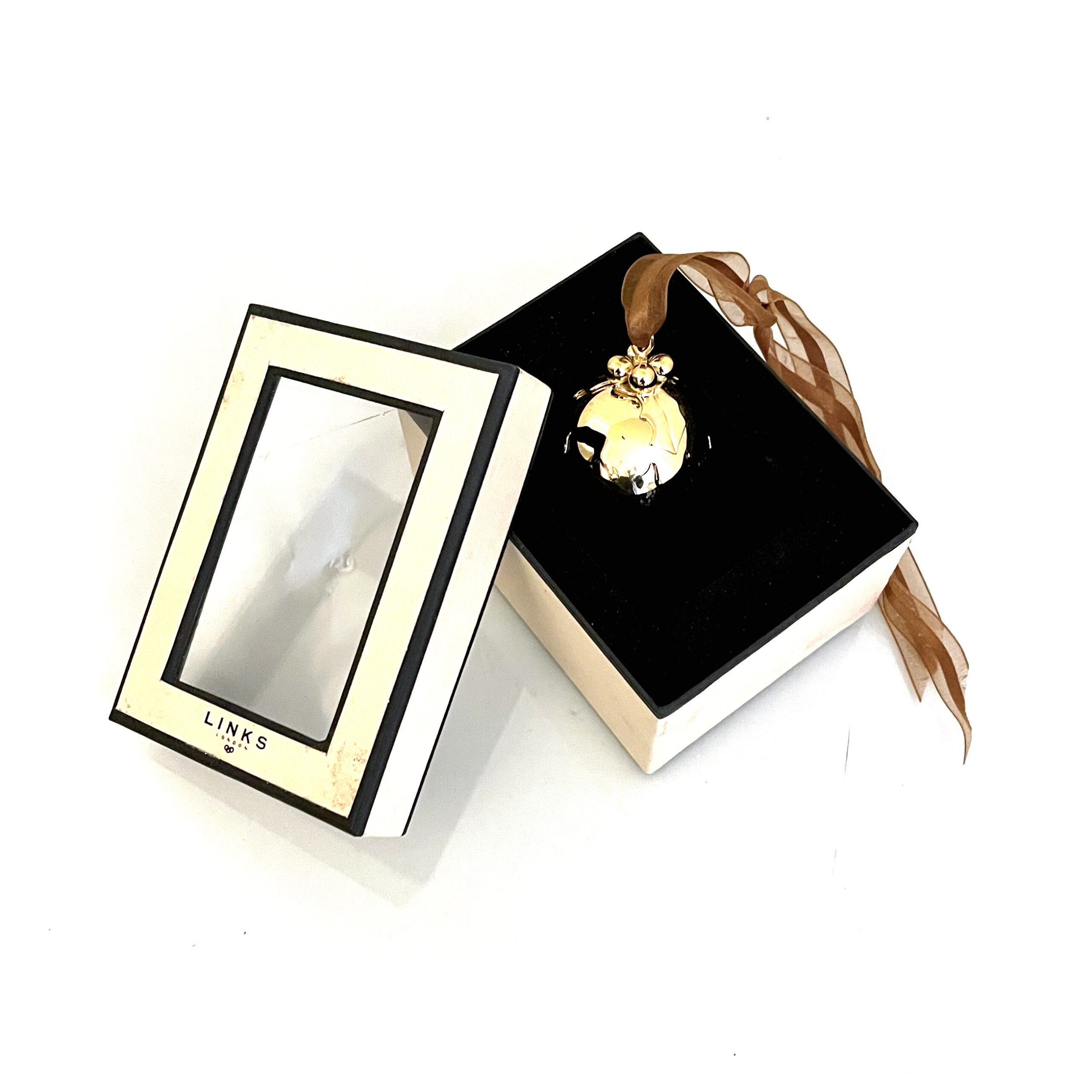 Vintage Links of London Gold Plated Christmas Pudding Tree Decoration