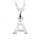 Sterling silver A initial necklace front view