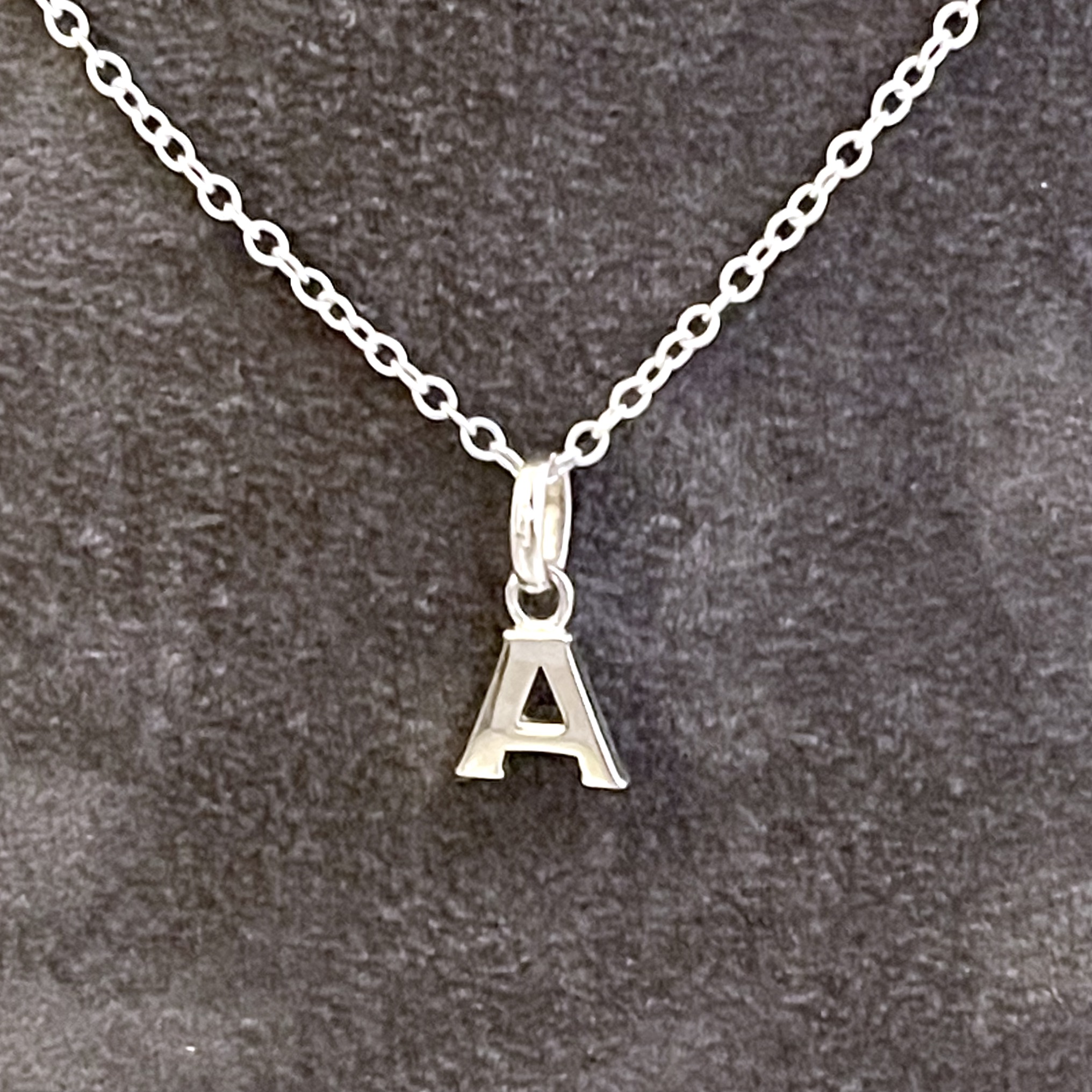 Links of London Letter A charm necklace on sterling silver chain