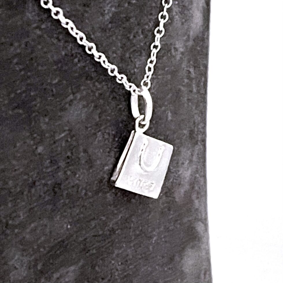 Vintage Links of London bag necklace with removable charm fitting