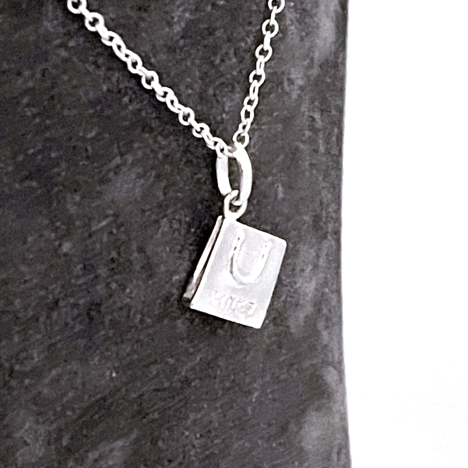 Vintage Links of London bag necklace with removable charm fitting