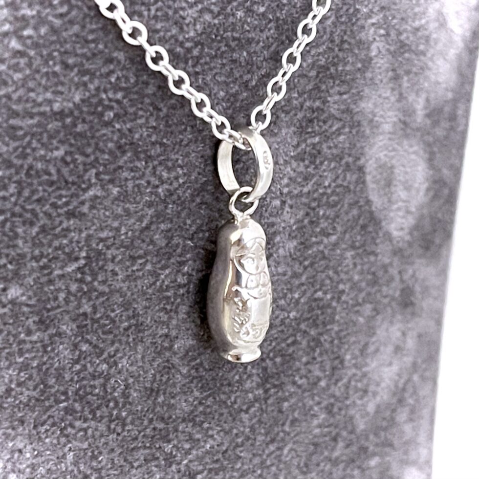 Links of London Russian Doll charm necklace on sterling silver chain