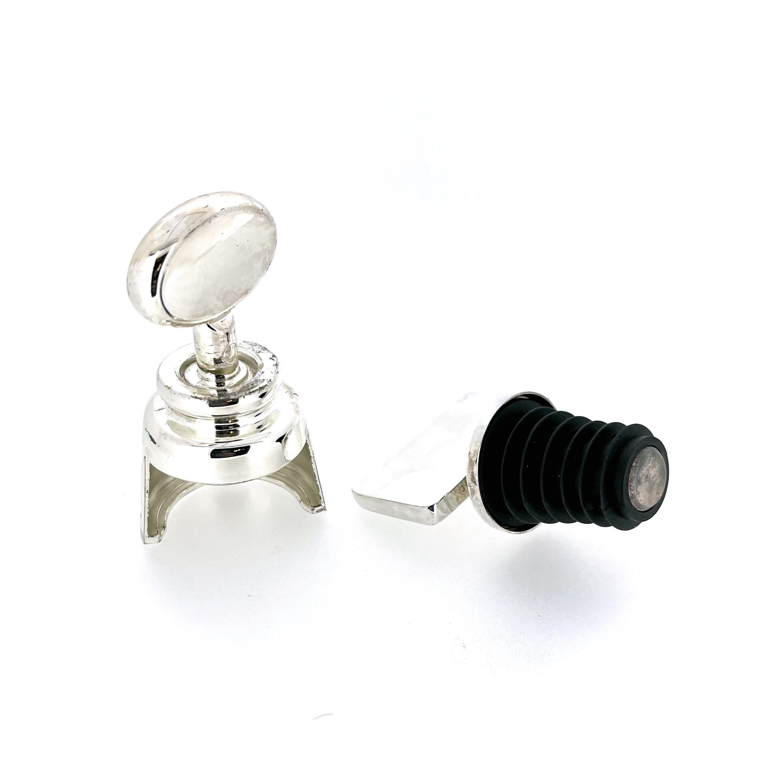 Vintage Links of London silver plated bottle stopper gift set with box and dust bags