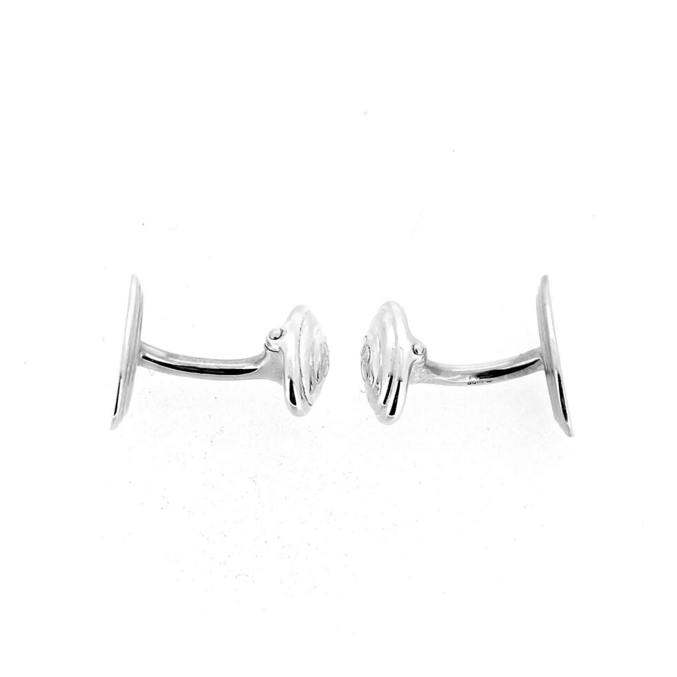 Side view of Links of London classic oval cufflinks