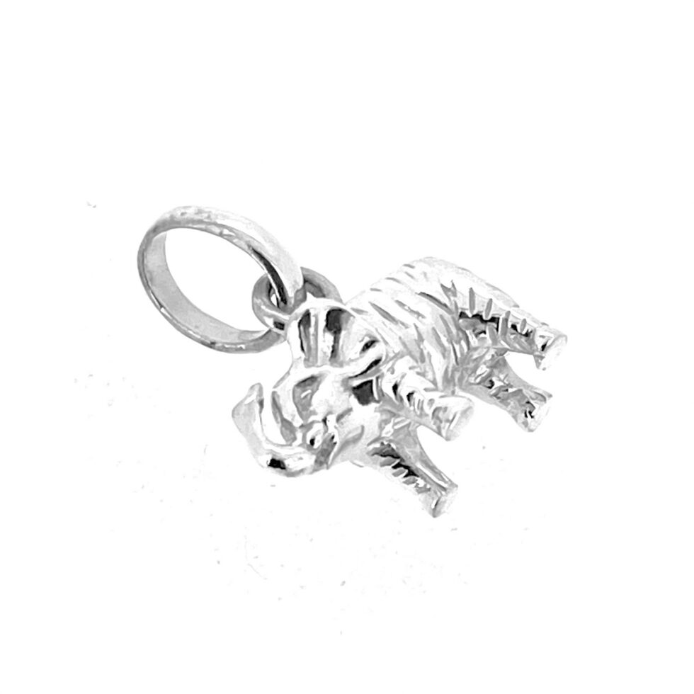 Sterling silver elephant charm suitable for bracelet or necklace wear