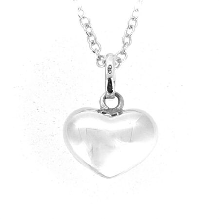 Vintage Links of London sterling silver Puffed Heart necklace
