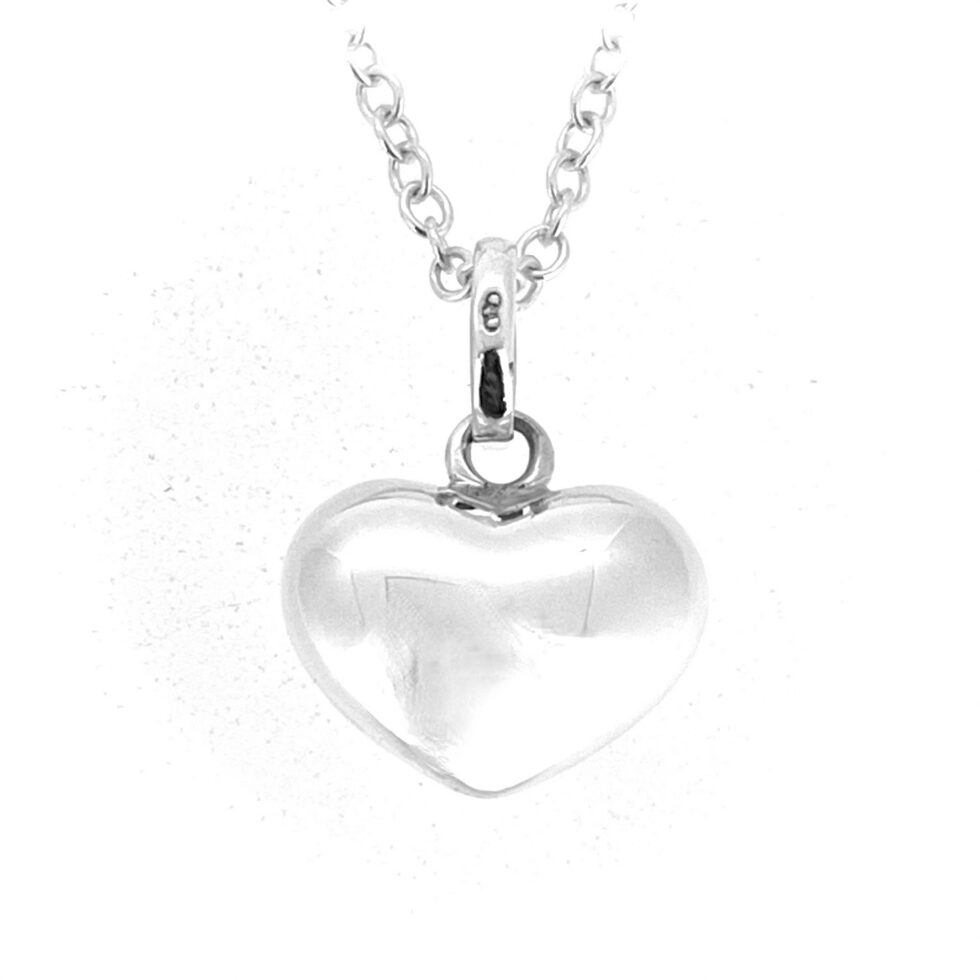 Vintage Links of London sterling silver Puffed Heart necklace