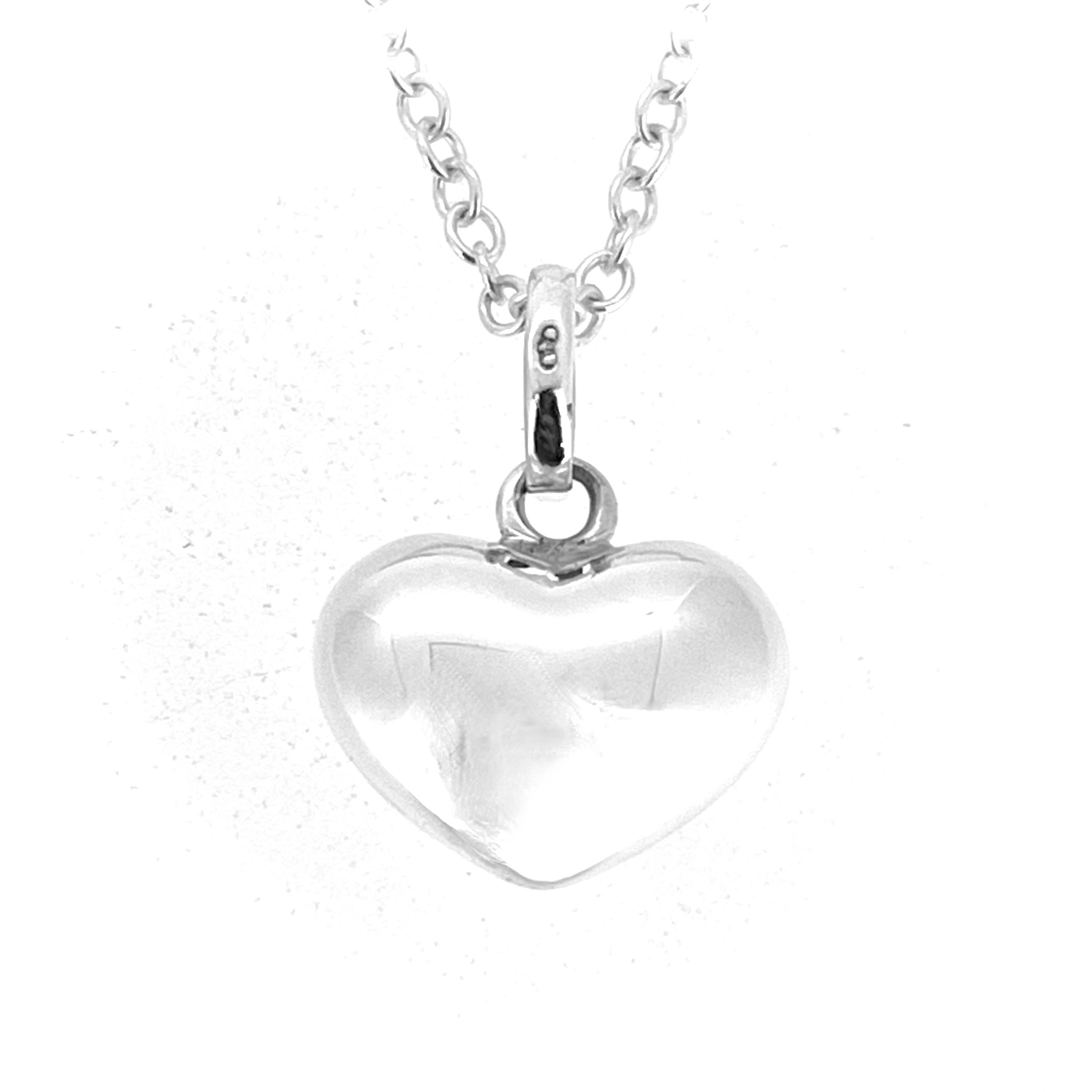Vintage Links of London sterling silver Puffed Heart necklace