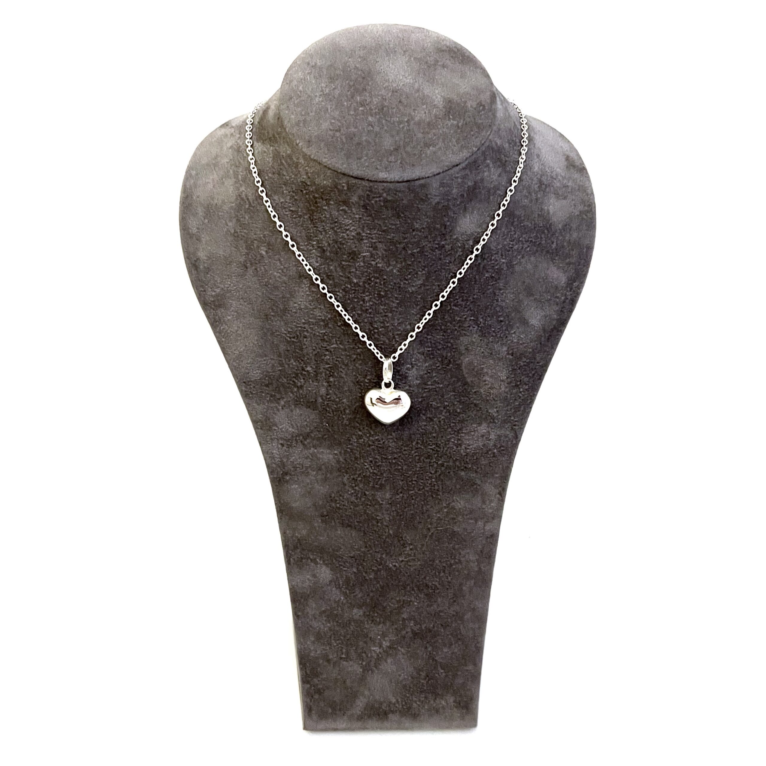 Links of London Puffed Heart charm necklace on sterling silver chain