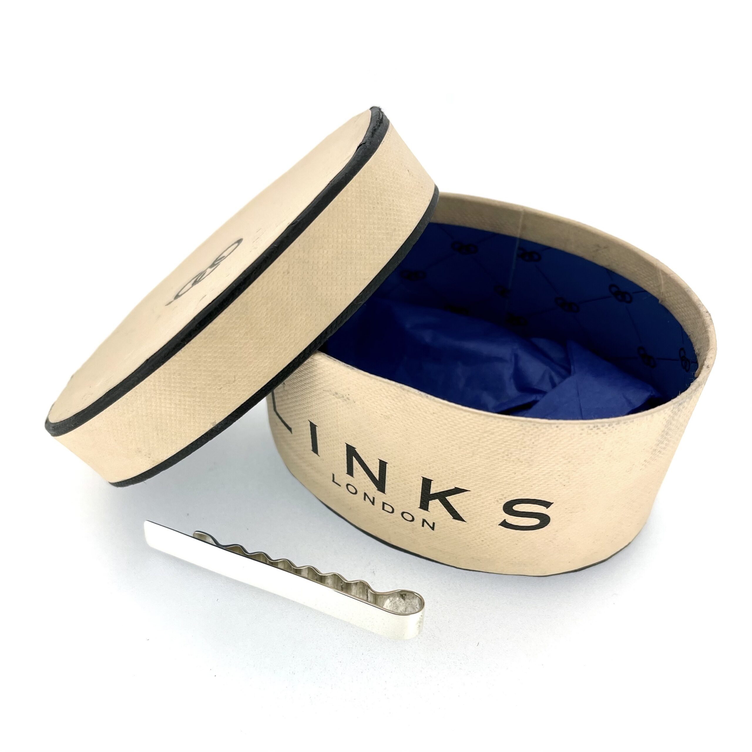 Links of London silver tie clip with original vintage box
