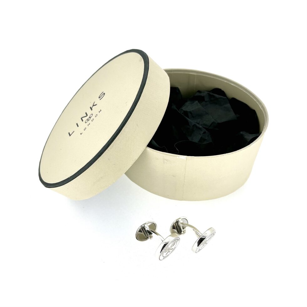 Vintage Wimbledon cufflinks supplied with oval Links of London box