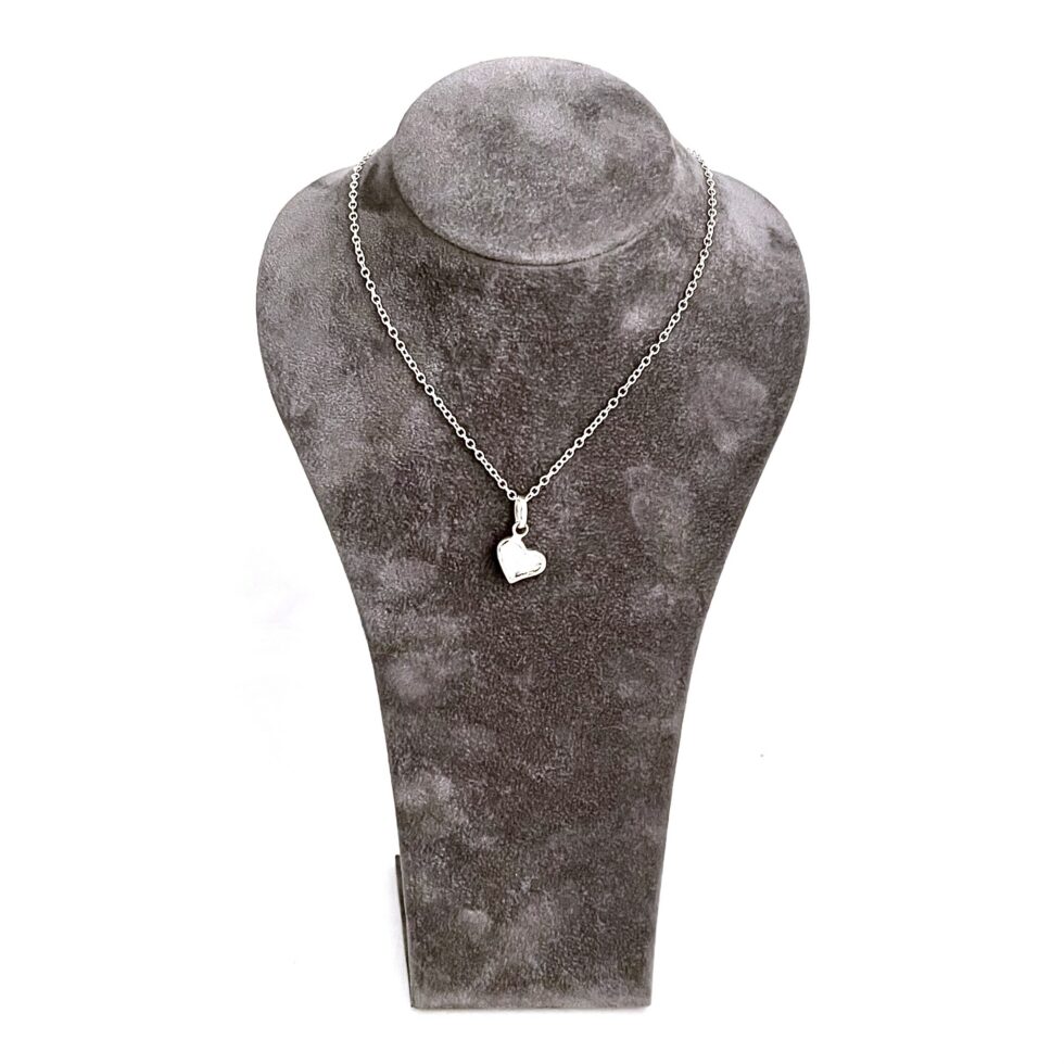 Thumbprint Heart charm presented as a finished Links of London necklace