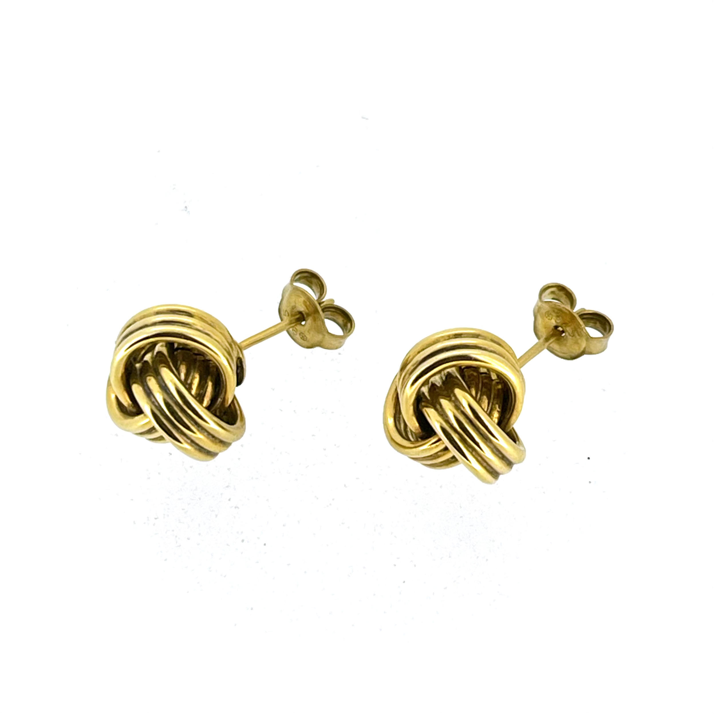 Pair of vintage Links of London stud earrings with classic knot design