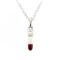 Vintage Links of London Lipstick Charm Necklace in Sterling Silver with Red Enamel