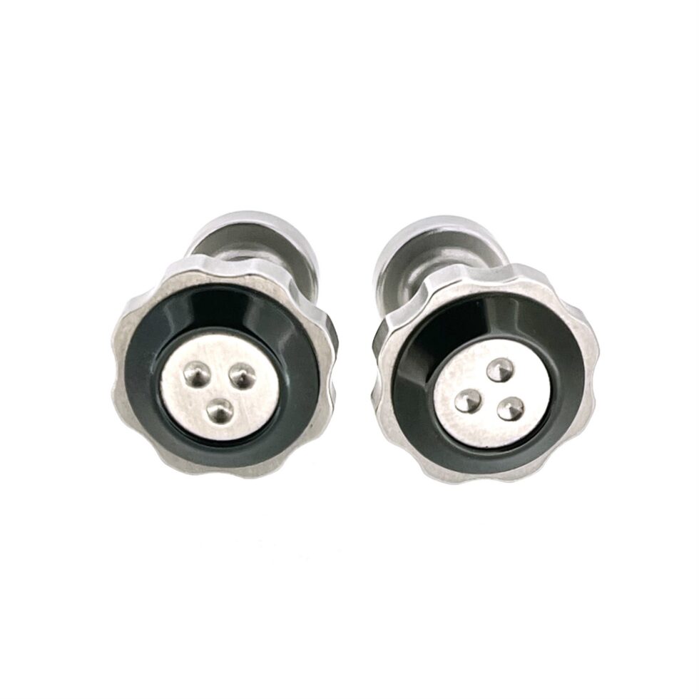 Front view of vintage McLaren screw cufflinks by Links of London