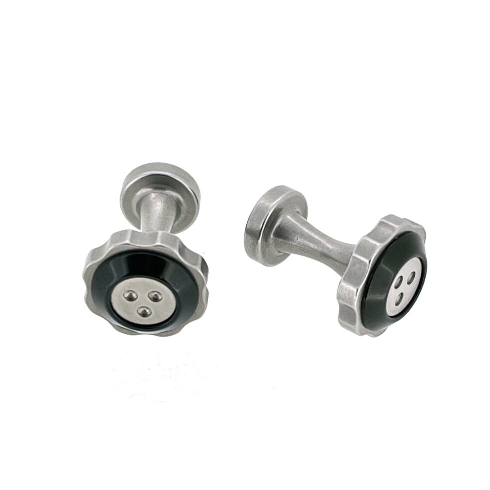 Vintage Links of London cufflinks with motorsport-inspired design