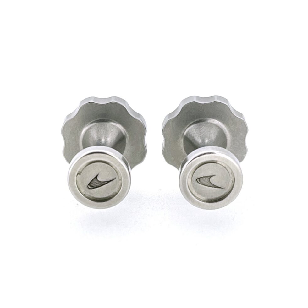 Reverse view of McLaren collaboration cufflinks showing logo backs