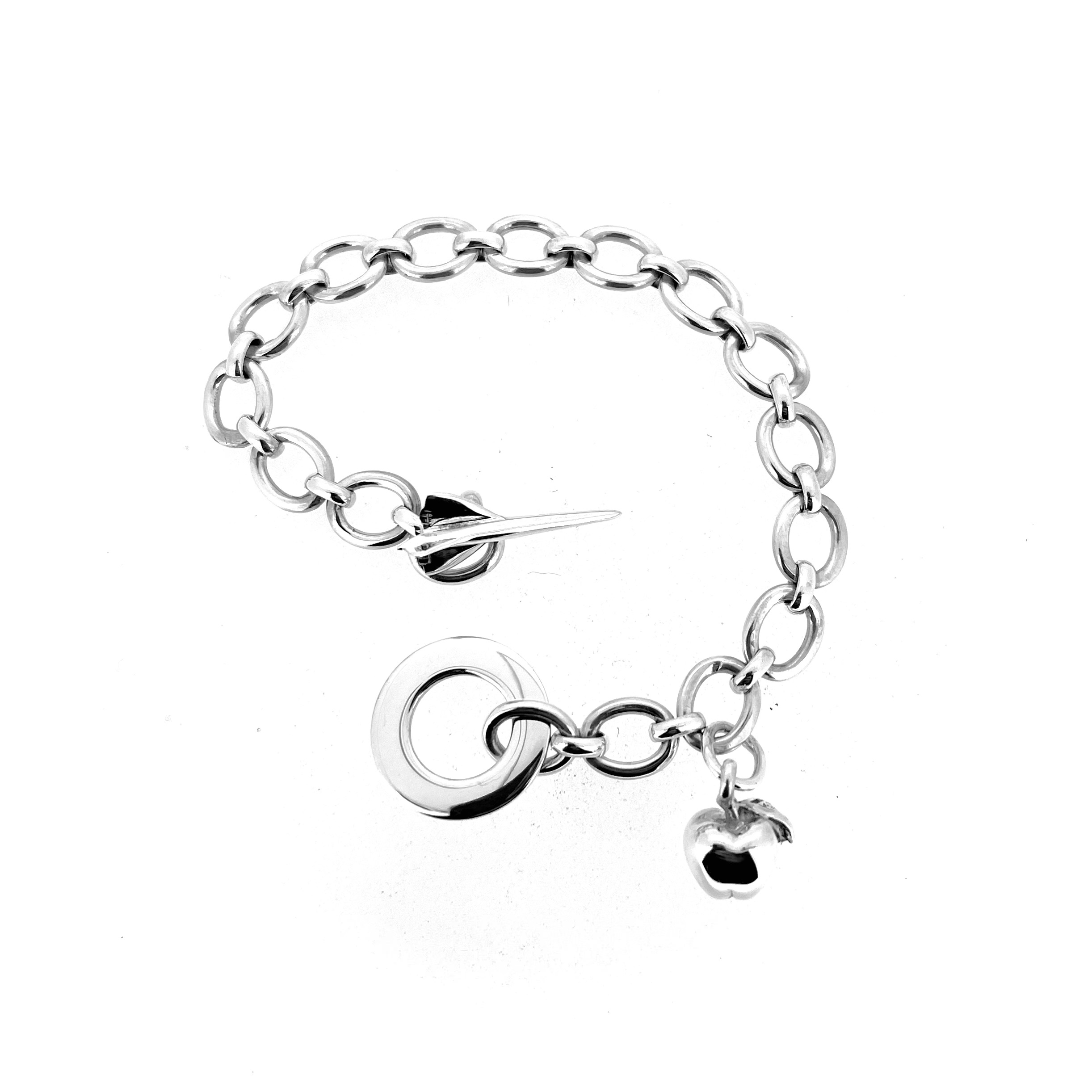 Links of London Concorde bracelet with apple charm and oval links