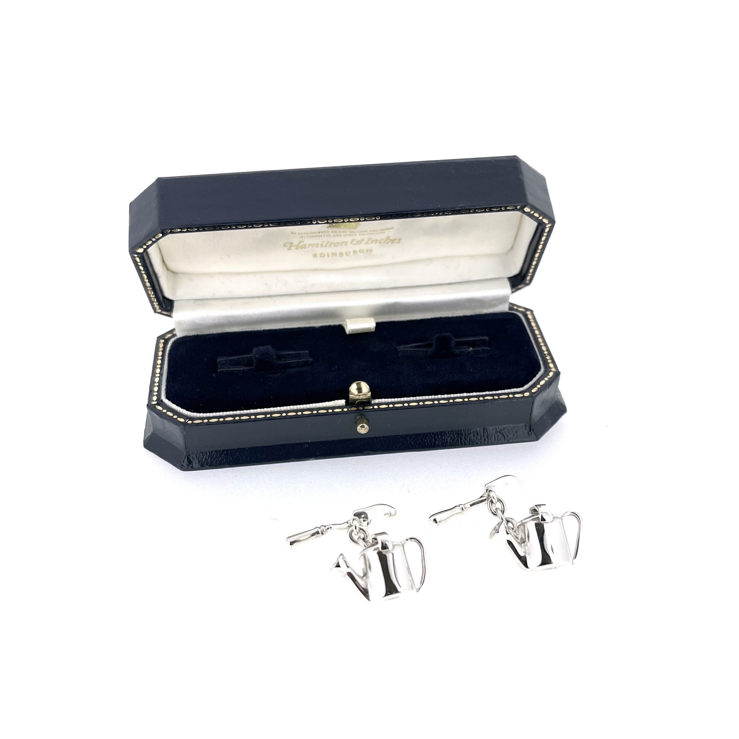 Links of London chain cufflinks with miniature watering can motifs