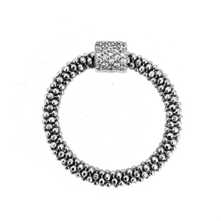 Vintage silver Stardust ring by Links of London with clear crystals