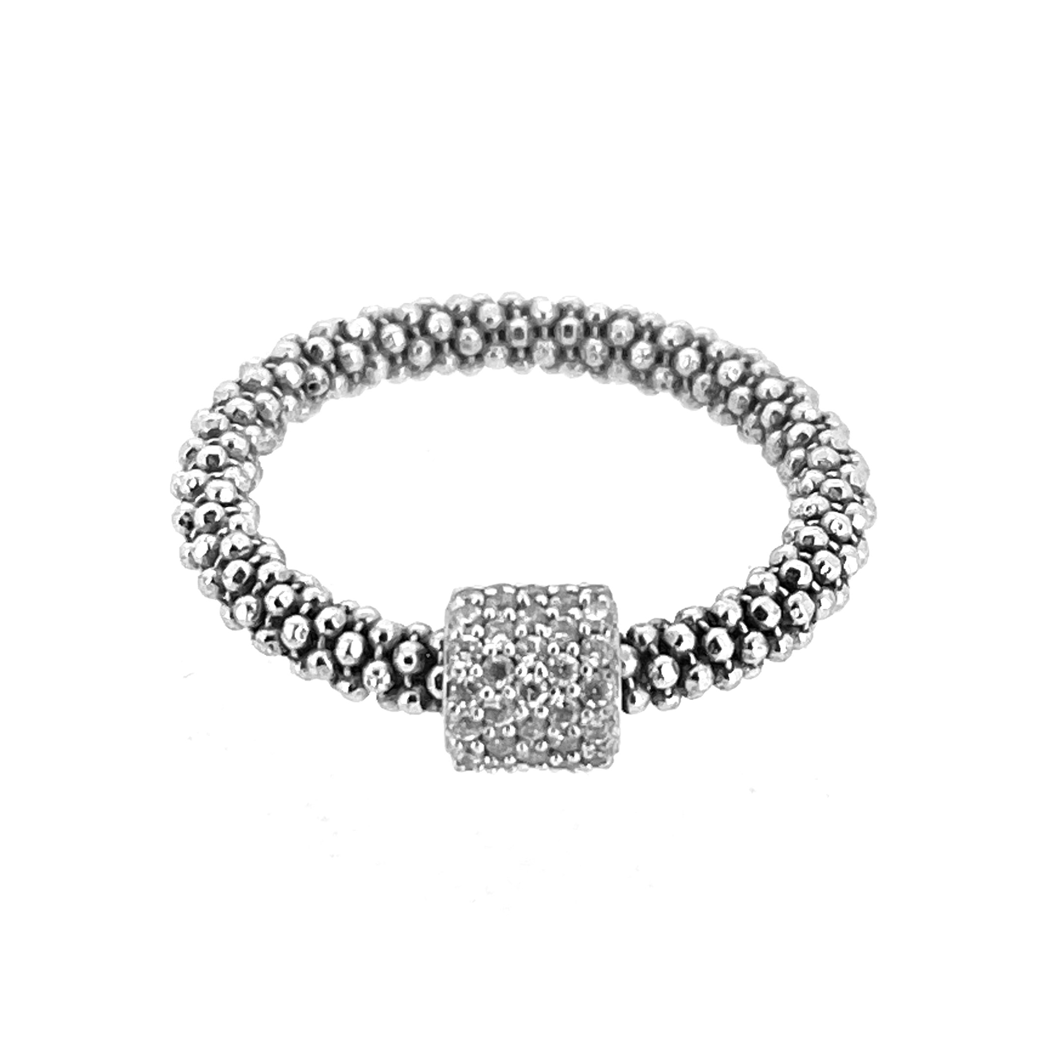 Vintage Stardust-style Links of London ring in sterling silver size P