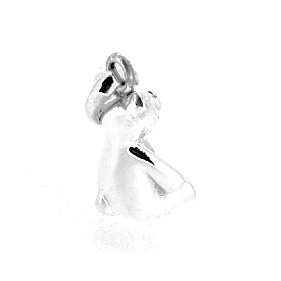 Links of London seated teddy bear charm side view