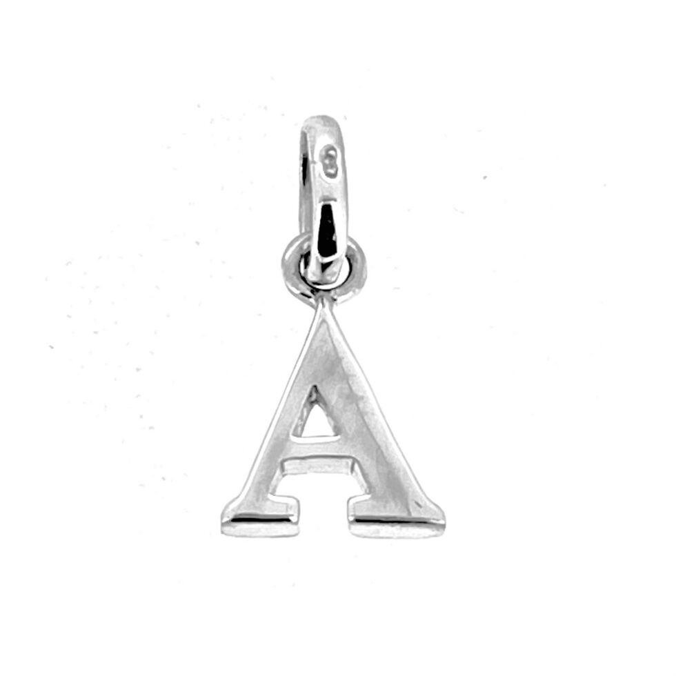 Links of London Letter A charm in sterling silver with serif letterform
