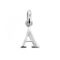 Classic Serif Alphabet Letter A charm with oval bail