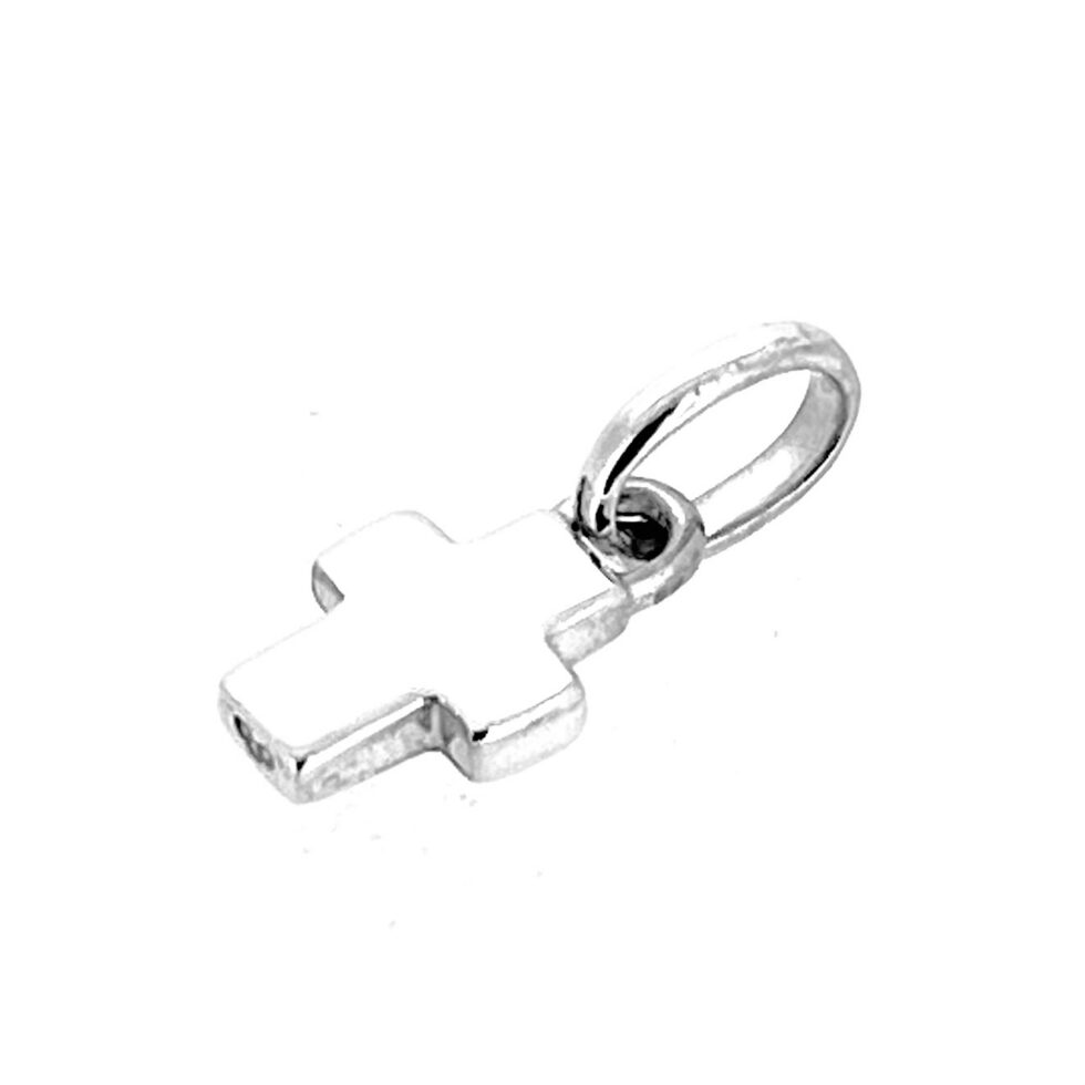 Sterling silver mini cross charm for bracelet or necklace