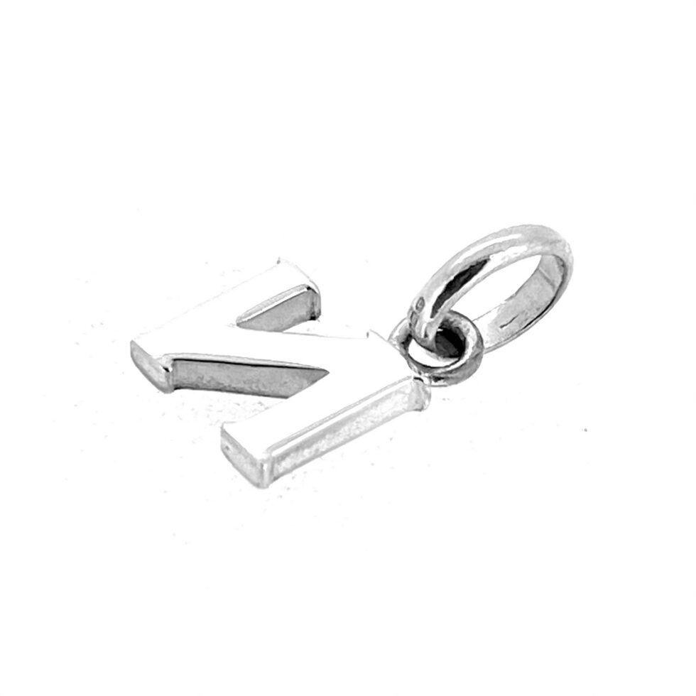 A meaningful initial charm with clean traditional lines.