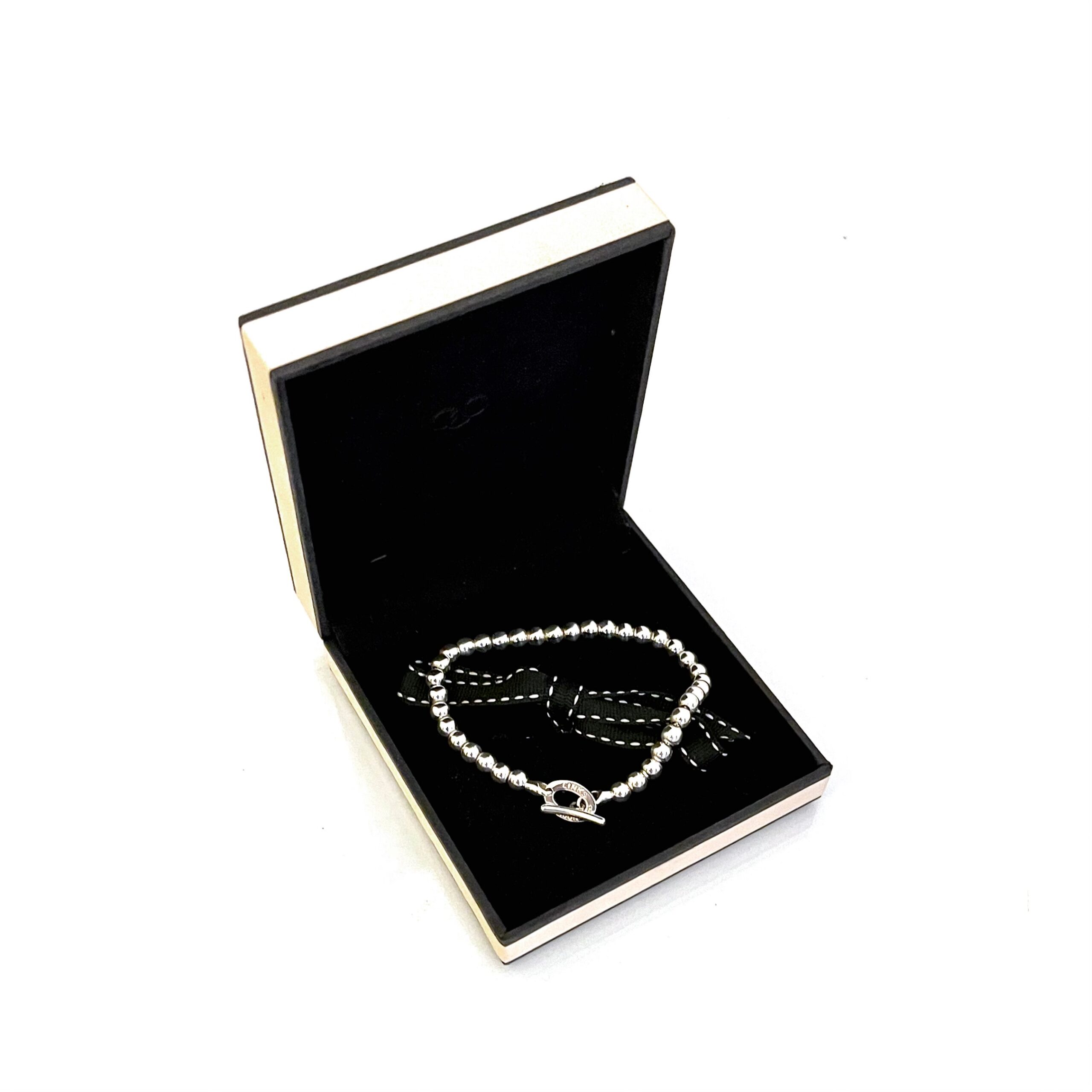 Vintage Links of London bracelet with 5mm round silver beads