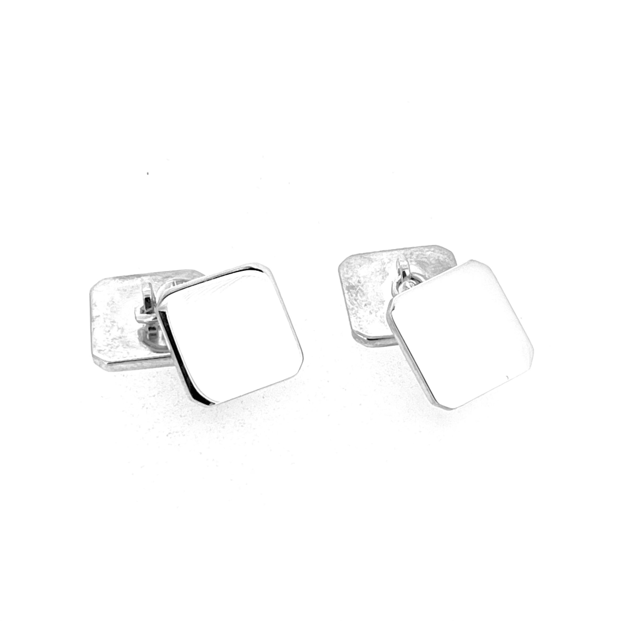 Links of London square sterling silver cufflinks front view